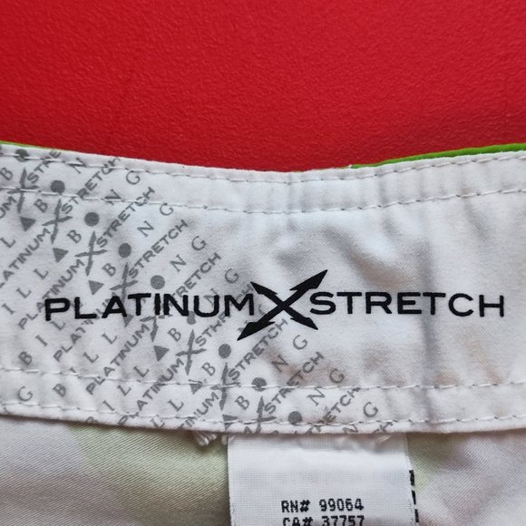 Billabong platinum X stretch surfer board short white and green men's size 34 - Picture 6 of 12